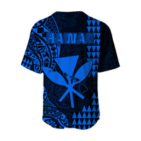 Hawaii Day Kakau Baseball Jersey Proud To Be Hawaiian Blue King Kamehameha and Kanaka Maoli LT13 - Polynesian Pride