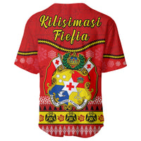 Tonga Christmas Baseball Jersey Tongan Ngatu Kilisimasi Fiefia LT14 - Polynesian Pride
