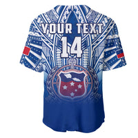 (Custom Text And Number) Samoa Rugby Baseball Jersey Personalise Toa Samoa Polynesian Pacific Navy Version LT14 - Polynesian Pride