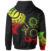 Cook Islands Custom Zip Hoodie Cook Islands Tatau Reggae Patterns - Polynesian Pride