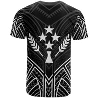 Kosrae State T Shirt Kosrae State Seal Tribal Black Color Patterns - Polynesian Pride