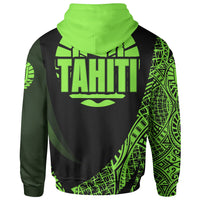 Tahiti Hoodie Green Polynesian Patterns Sport Style - Polynesian Pride