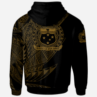 Samoa Zip Hoodie Legends Are Born In Gold Color - Polynesian Pride