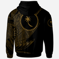 Chuuk State Zip Hoodie Legends Are Born In Gold Color - Polynesian Pride