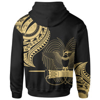 Papua New Guinea Hoodie Papua New Guinea Tatau Gold Patterns - Polynesian Pride