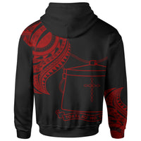 Tokelau Custom Hoodie Tokelau Tatau Red Patterns - Polynesian Pride