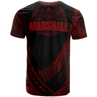Marshall T Shirt Red Polynesian Patterns Sport Style - Polynesian Pride