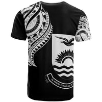Kiribati Custom T Shirt Kiribati Tatau White Patterns - Polynesian Pride
