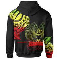 Papua New Guinea Hoodie Papua New Guinea Tatau Reggae Patterns - Polynesian Pride