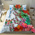(Custom Personalised) Fiji Bedding Set Proud Fijian Tapa mix Tagimoucia Flowers LT13 White - Polynesian Pride