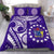 (Custom Personalised) Cook Islands Tatau Bedding Set Symbolize Passion Stars Version Purple LT13 Purple - Polynesian Pride