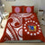 (Custom Personalised) Cook Islands Tatau Bedding Set Symbolize Passion Stars Version Red LT13 Red - Polynesian Pride