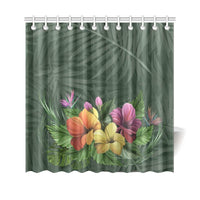 Colorful Hibiscus Shower Curtain - Polynesian Pride