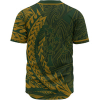 Kosrae Baseball Shirt - Green Wings Style - Polynesian Pride