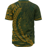 New Caledonia Baseball Shirt - Green Wings Style - Polynesian Pride