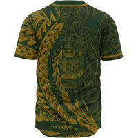Niue Baseball Shirt - Green Wings Style - Polynesian Pride