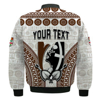 Custom Personalised Fiji Rugby Bati Bomber Jacket Proud Tapa Pattern LT13 - Polynesian Pride