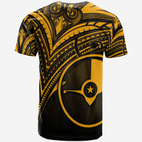 Yap State T Shirt Gold Color Cross Style - Polynesian Pride