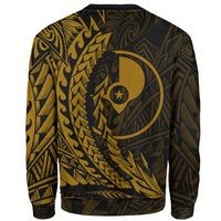 Yap Custom Personalised Sweatshirt - Wings Style Gold Color - Polynesian Pride