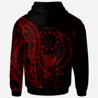 Pohnpei Zip Hoodie Custom Polynesian Pattern Style Red Color - Polynesian Pride