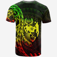 Tonga T Shirt Custom Polynesian Pattern Style Reggae Color - Polynesian Pride