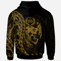 Tonga Hoodie Custom Polynesian Pattern Style Gold Color - Polynesian Pride