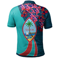 Guam Polo Shirt Custom Guahan Flower Sport - Polynesian Pride