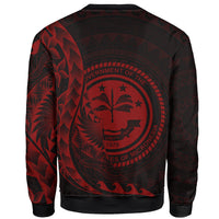 Federated States of Micronesia Sweatshirt - Custom Personalised Polynesian Pattern Style Red Color - Polynesian Pride