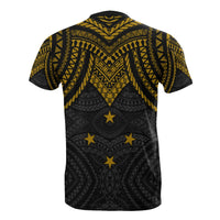 Federated States of Micronesia T Shirt Micronesian Pattern Gold Armor Style - Polynesian Pride