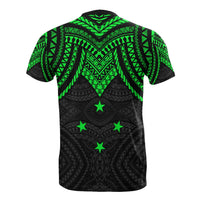 Federated States of Micronesia T Shirt Micronesian Pattern Green Armor Style - Polynesian Pride