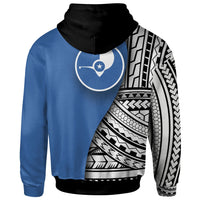 Yap Zip up Hoodie Coat of Arm and Polynesian Patterns - Polynesian Pride