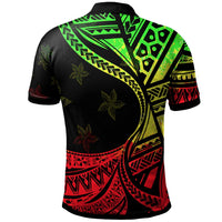 Pohnpei Polo Shirt Plumeria Flowers Reggae Version - Polynesian Pride