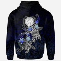 CNMI Polynesian Hoodie Blue Turtle Couple - Polynesian Pride