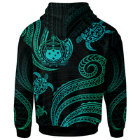 Samoa Hoodie Polynesian Turtle With Pattern - Polynesian Pride