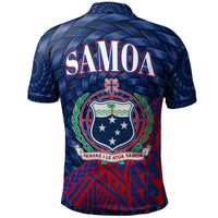 Samoa Polo Shirt Nofoalii Polynesian Patterns With Bamboo - Polynesian Pride