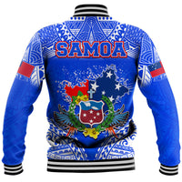 Toa Samoa Polynesian Rugby Baseball Jacket Samoan Flag Blue Color LT9 - Polynesian Pride