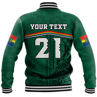 (Custom Personalised) Hawaii Warriors Football Baseball Jacket Polynesian Palm and Hibiscus LT9 - Polynesian Pride