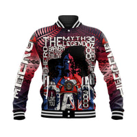 Father's Day - New Zealand Firefighter Dad Baseball Jacket - Maori Pattern Style LT9 Unisex Red - Polynesian Pride
