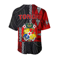 Tonga Baseball Jersey Tongan Pattern Mix Polynesian LT13 - Polynesian Pride