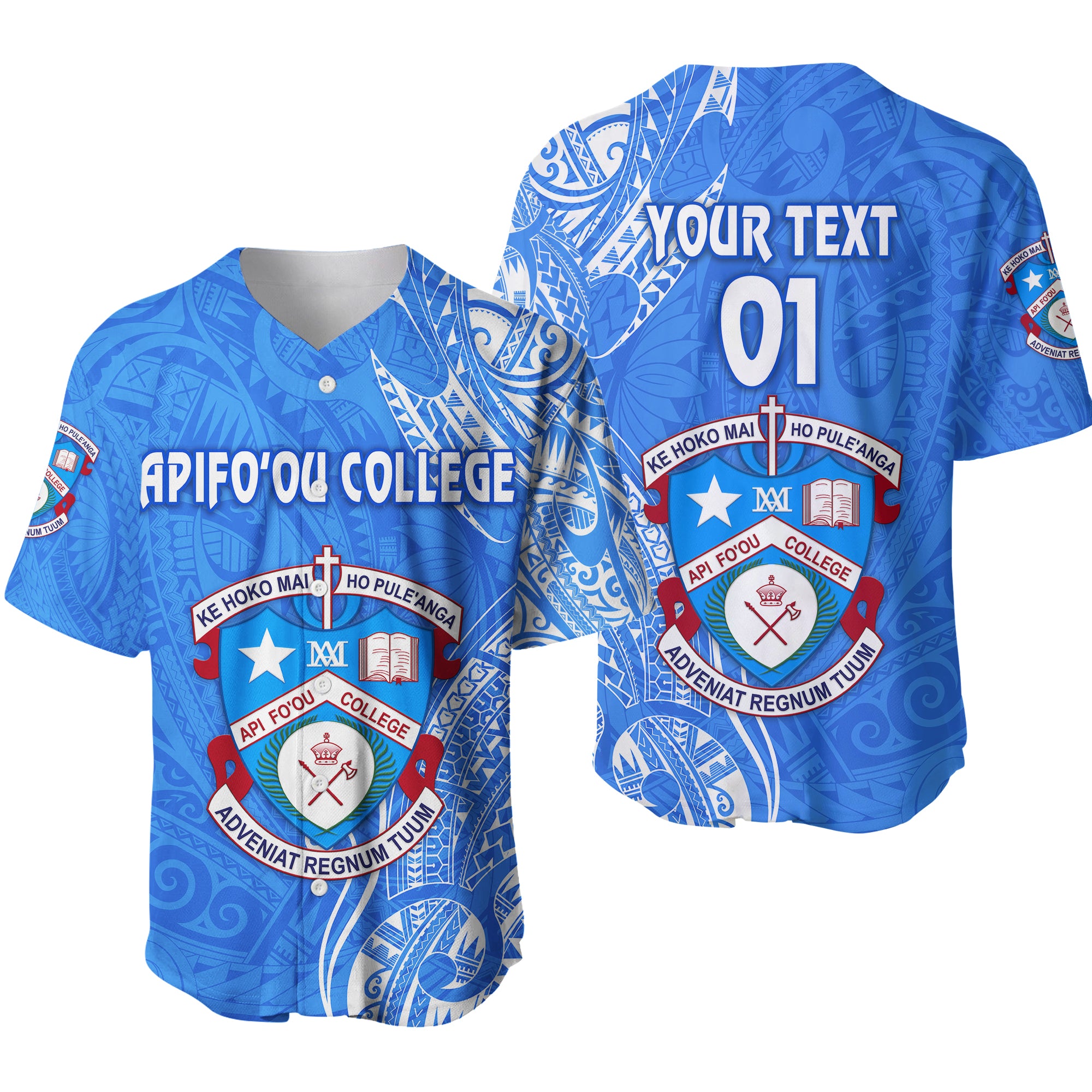 (Custom Personalised) Tonga Apifoou College Baseball Jersey Simple Vibes, Custom Text And Number LT8 - Polynesian Pride