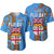 Fiji Day Baseball Jersey Independence Anniversary Simple Style LT8 Blue - Polynesian Pride