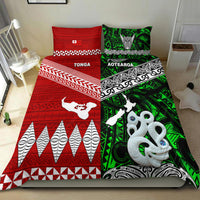 New Zealand And Tonga Bedding Set Together - Green LT8 - Polynesian Pride