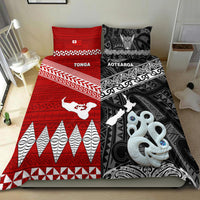 New Zealand And Tonga Bedding Set Together - Black LT8 - Polynesian Pride