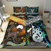 New Zealand Maori Aotearoa And Australia Aboriginal Bedding Set Together - Paua Shell LT8 - Polynesian Pride