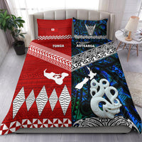New Zealand And Tonga Bedding Set Together - Blue LT8 Blue - Polynesian Pride