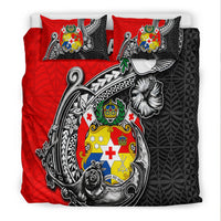 Tonga Hook Tattoo Bedding Set Black LT6 - Polynesian Pride