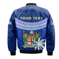 (Custom Personalised) Fiji Coat Of Arms Bomber Jacket Polynesian Tapa Palm Tree LT9 - Polynesian Pride