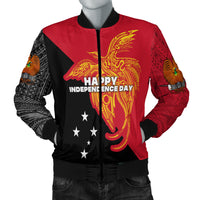 Papua New Guinea Women Bomber Jacket Independence Day Flag Style LT16 - Polynesian Pride