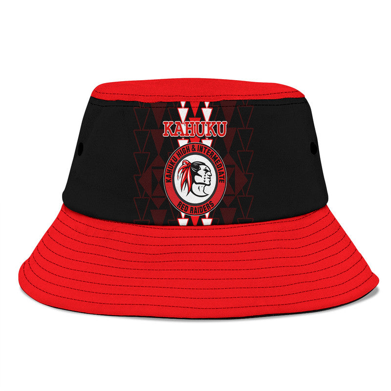 Hawaii - Kahuku High Mix Kakau Bucket Hat LT6 Bucket Hat One Size Red - Polynesian Pride