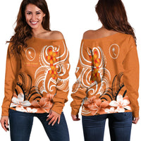 Custom Chuuk Personalised Women's Off Shouler Sweater - Chuuk Spirit - Polynesian Pride